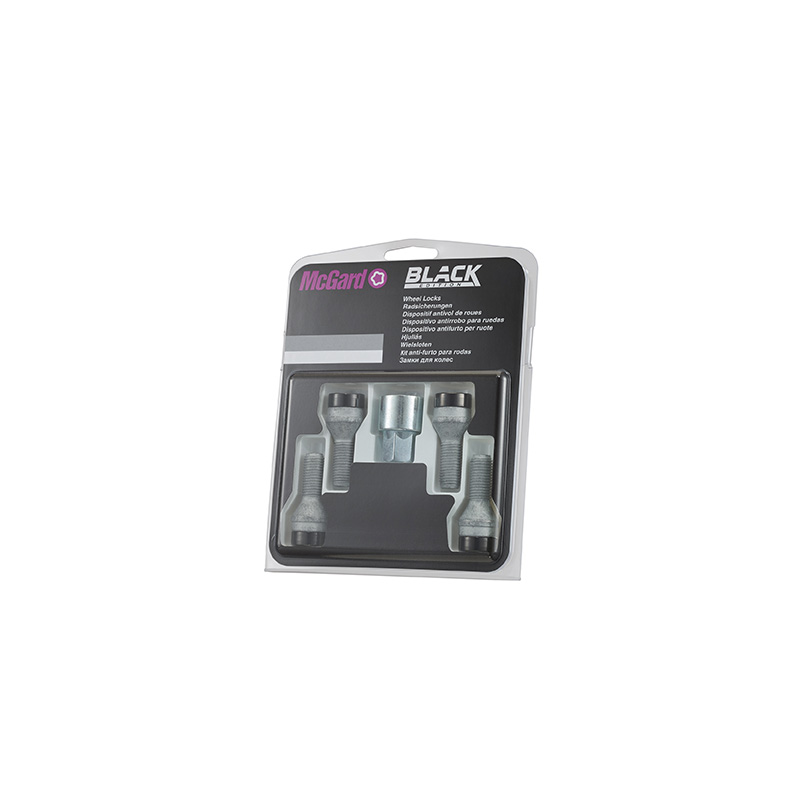 McGard Wheel locking bolts M14x1.50 Black - Conical - Length 25mm (17mm hex)