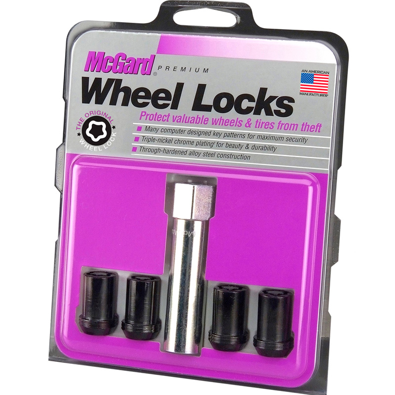 McGard HEX/Tuner Wheel locking nuts M12x1.25 Black - Conical - Length 21mm