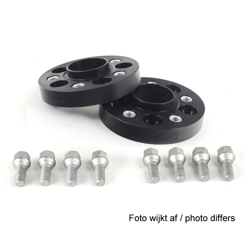 H&R Wheel Spacers 20mm 5x100 - Hub 57,1mm - Bolt size M14x1,5 -  Audi/Seat/Skoda/Volkswagen - Black