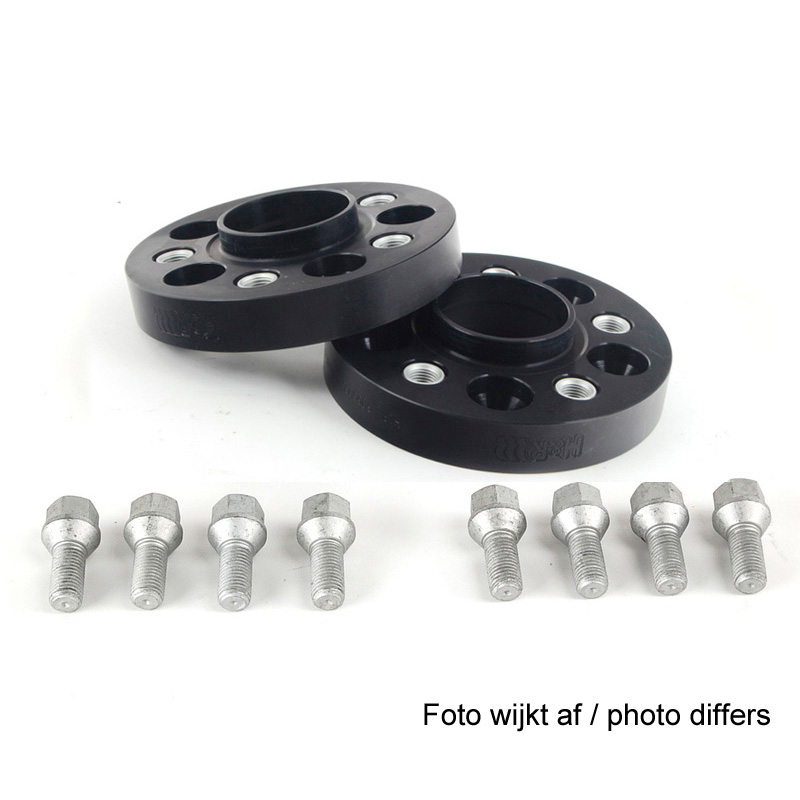 H&R DRA-System Wheelspacers 45mm 5x112 - Hub 66,5mm - Bolt size M15x1,25 -  Mercedes - Black