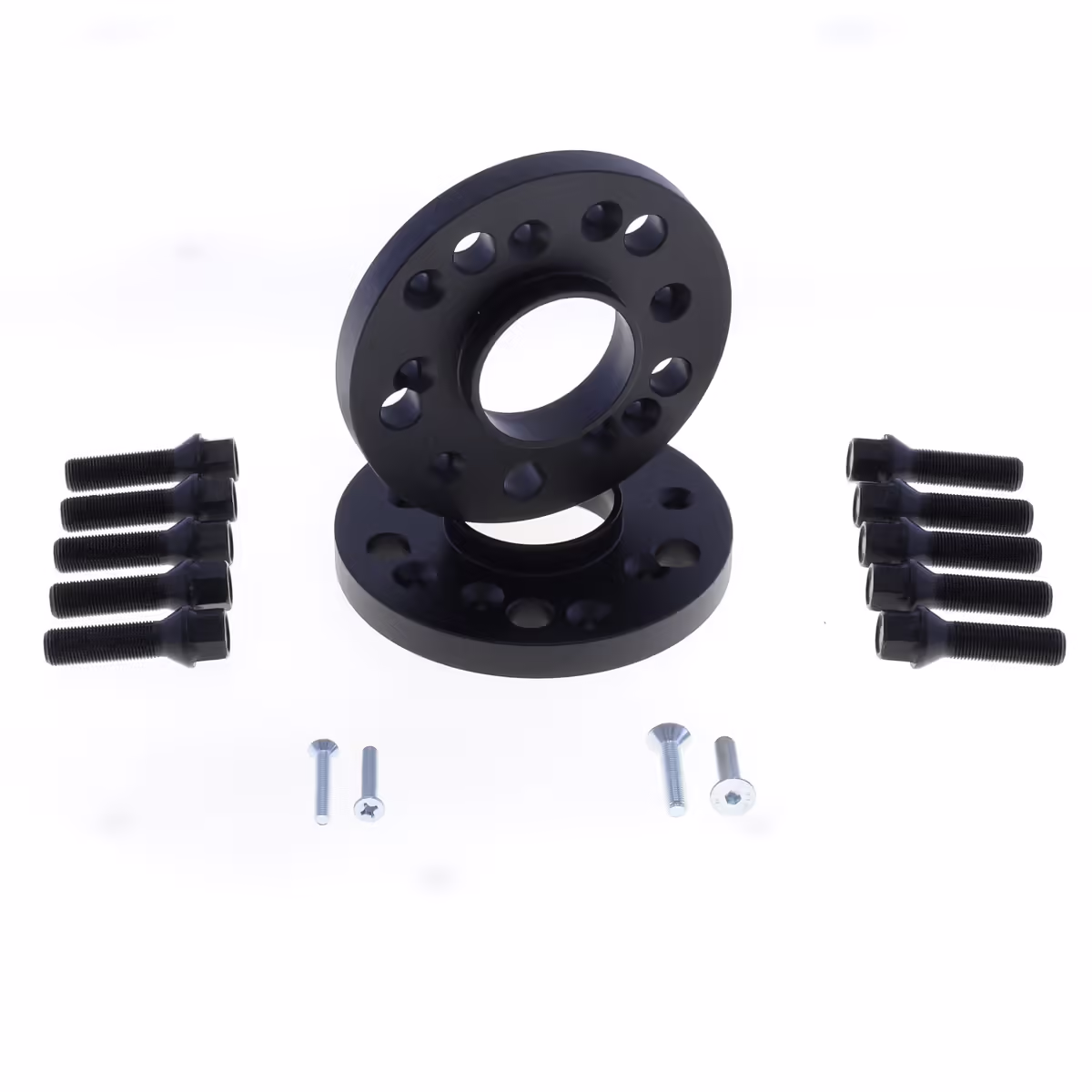 Spoorverbreders 5x112 naaf:66,45 dikte:16mm Audi incl. wielbouten Zwart