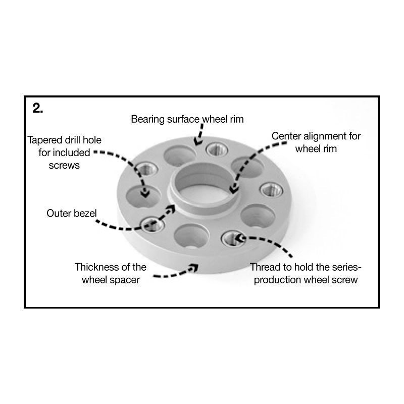 H&R DRA-System Wheelspacers 35mm 5x112 - Hub 66,5mm - Bolt size M15x1,25 -  Mercedes - Black