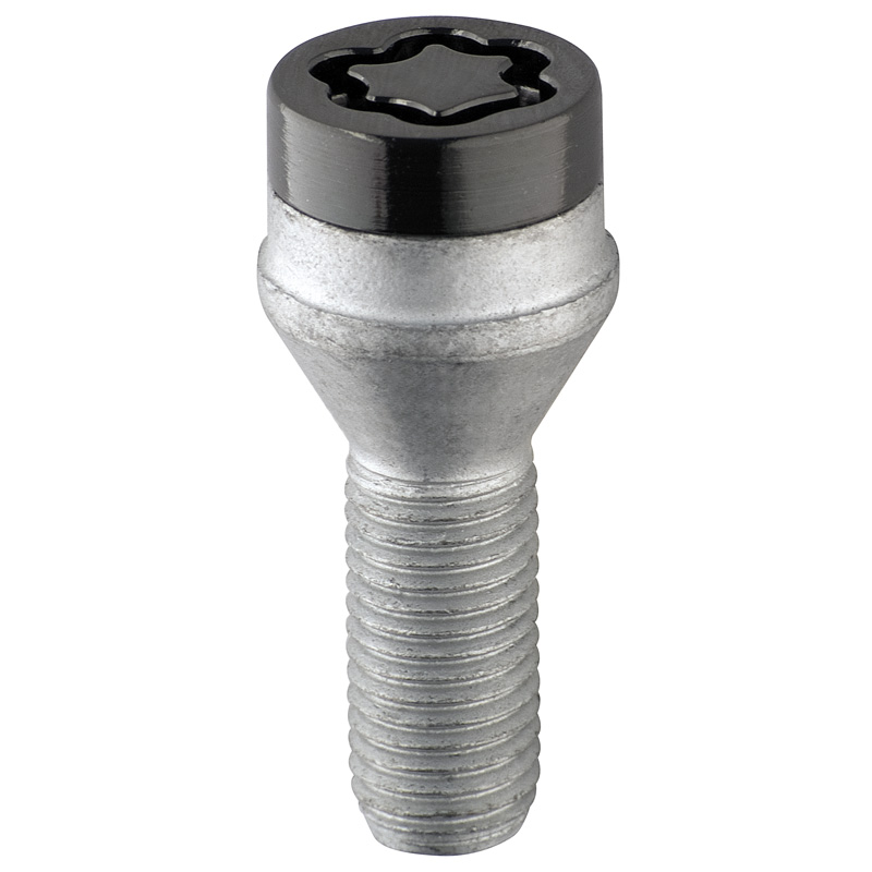 McGard Wheel locking bolts M12x1.50 Black - Conical - Length 22.1mm (17mm hex)
